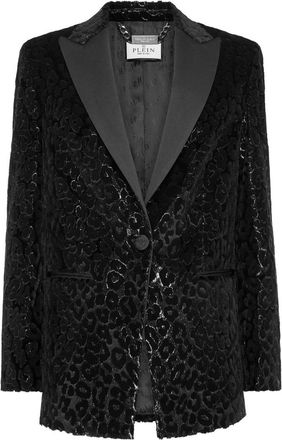 Philipp Plein Velvet Blazer Lord Fit - Dames - Blazers - Zwart - XS - Jassen
