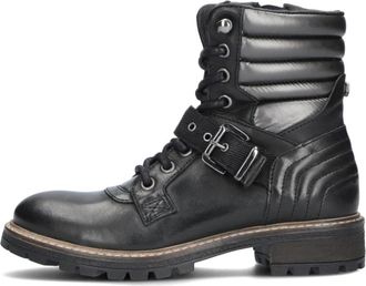 Giga Meisjeslaarzen met Comfortabele Enkelkraag - Dames - Veterlaarzen - Zwart - 33 EU - Katoen - Schoenen