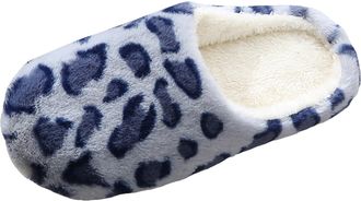 Generic Women Winter Slippers Ladies Leopard Slippers Fluffy Fuzzy Warm House Shoes for Indoor Winter Women Velvet Leopard Print Slipper for Cozy Indoor Footw