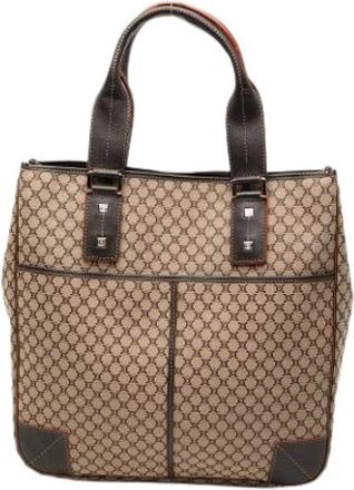 Celine Pre-owned Tote Bags, female, Beige, Size: ONE SIZE Pre-owned Vintage Canvas Tote