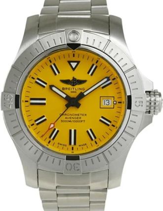 Breitling Pre-owned Avenger Polshorloge - Heren - Vintage Horloges - Geel - ONE Size - Vintage