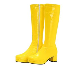 Generic Womens Knee-High Boots Round Toe Heel Pu Big