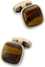 Paul Fredrick Tigers Eye Cufflinks in Brown at Nordstrom