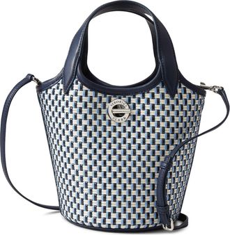 Veronica Beard Anchor Woven Bucket Crossbody Bag in Navy Multi at Nordstrom