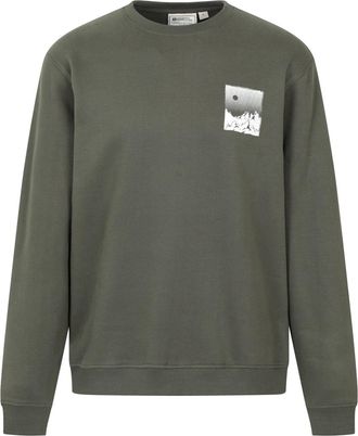 Mountain Warehouse Heren Mountain Scene Sweatshirt (Groen)