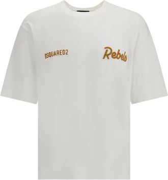 Dsquared2 The Rebels T-shirt - Heren - T-shirts - Wit - XL - Katoen - Tops