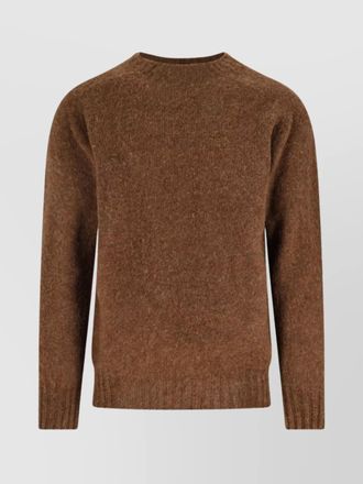 Howlin ribbed cuff crewneck sweater with hem detail