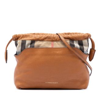 Burberry Pre-owned Burberry House Check Canvas and Calfskin Little Crush Crossbody Ladies 0K75M1340O4SVMY7