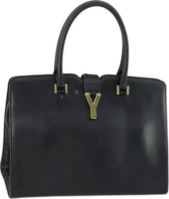 Saint Laurent Pre-owned Handbags, female, Black, Size: ONE SIZE Pre-owned Vintage Leather Handbag