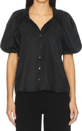 Citizens Of Humanity Leila Classic Button-Up Blouse In Black