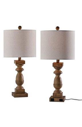Adesso Jolene Set of 2 Table Lamps in Natural at Nordstrom