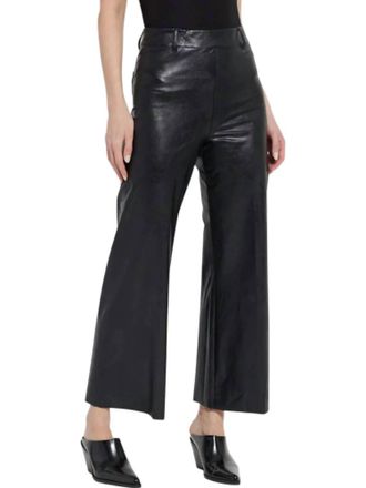 Lyss&eacute; Vegan Leather Wide Leg Pants In Black