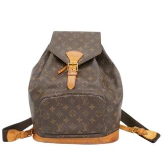 Louis Vuitton Pre-owned Backpacks, female, Brown, Size: ONE SIZE Pre-owned Canvas Backpack