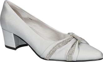 Easy Street Millie Ruched Pump in Silver Satin at Nordstrom Rack, Size 6.5