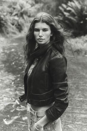 Pilcro Faux Leather Shrunken Moto Jacket