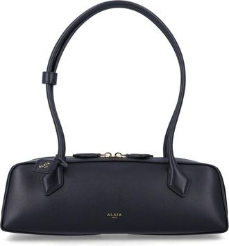 Alaia Black Le Teckel Medium Shoulder Bag