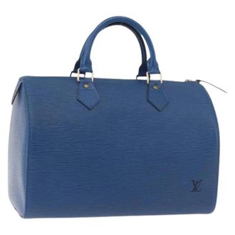 Louis Vuitton Pre-owned Speedy 30 Hand Bag - Dames - Pre-owned - Blauw - Maat: ONE Size Leer