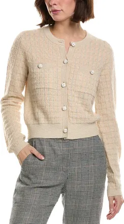 Frame Denim Frame The Lurex Check Alpaca-Blend Cardigan