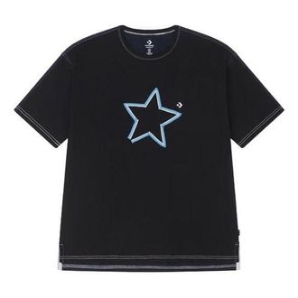 Converse One Star Logo Tee Asia Sizing Black BLue 10025871-A02