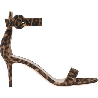 Gianvito Rossi Portofino 70 Sandal in Brown at Nordstrom, Size 37.5