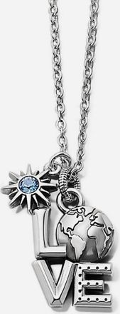 Brighton Love Earth Necklace In Silver