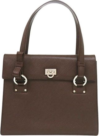 Ferragamo Pre-owned Ferragamo Leather Gancini Ribbon Handbag Ladies QHOJ6JJ0JT0K7NH2