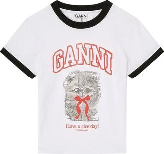 Ganni Mujer, Camisetas, Blanco, Talla: M