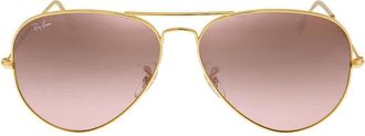 Ray-Ban Aviator Gradient Silver/Pink Mirror Pilot Unisex Sunglasses RB3025 001/3E 62