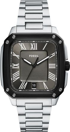 Fossil Crosby Bracelet Watch, 42mm x 30mm in Black/silver at Nordstrom