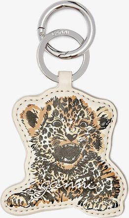 Ganni White Baby Leo Keyring