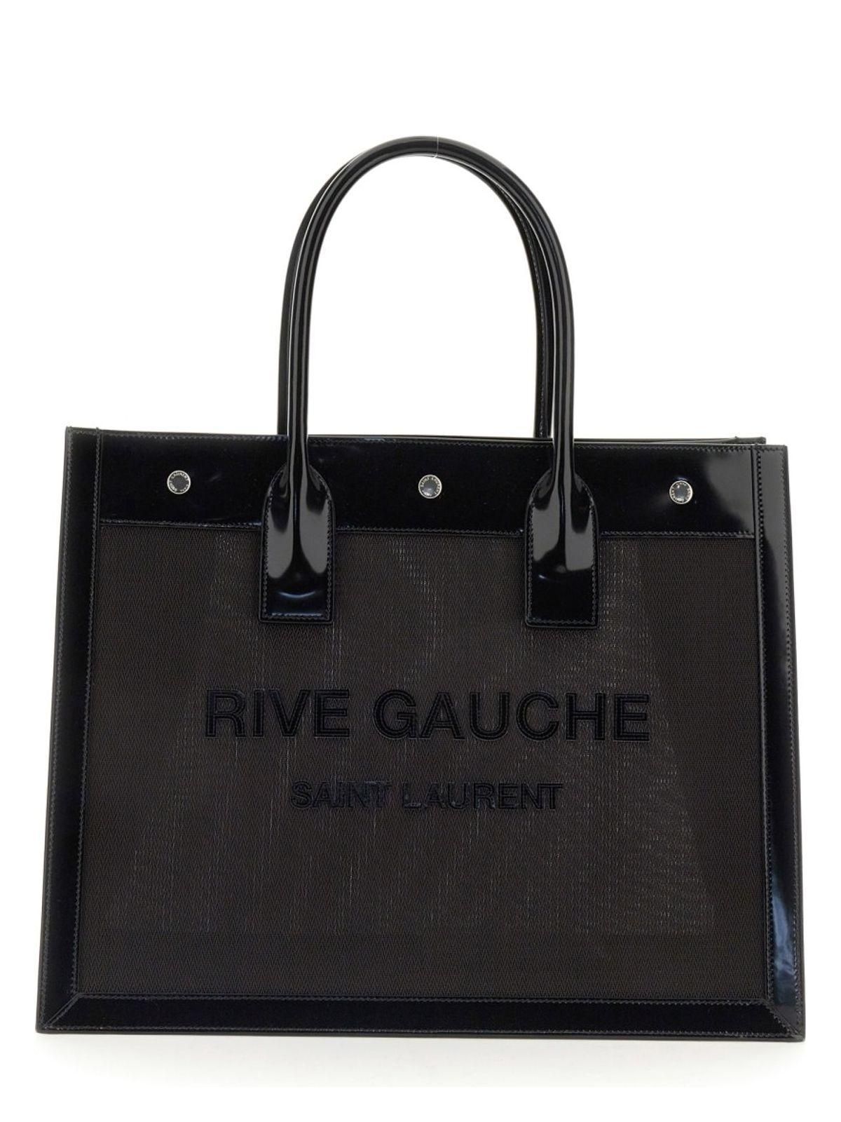 トートバッグ SAINT LAURENT Woman Tote bags Black 42186302G9W 1000 Saint Laurent Leather shopping tote bag for Women - Black in