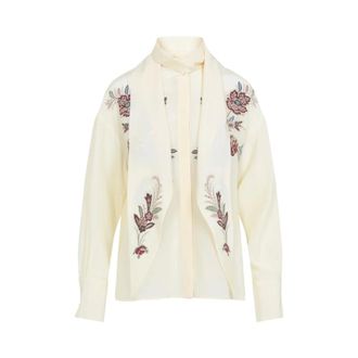 Etro Etro, Shirts, female, Beige, Size: S Paisley Print Crewneck T-Shirt