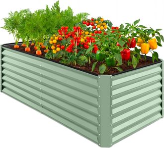 Best Choice Products 6x3x2ft Outdoor Metal Raised Garden Bed, Planter Box for Vegetables, Flowers, Herbs