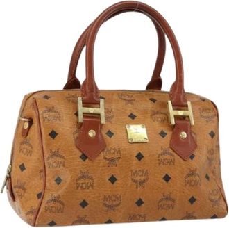 MCM Pre-owned Handbags, female, Brown, Size: ONE SIZE Pre-owned Plastic Handbag