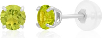 MAX + STONE 14k Yellow or White Gold 4mm Round Stud Earrings
