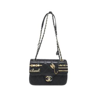 Chanel Pre-owned As2979 Lamsskin Schoudertas - Dames - Pre-owned - Zwart - Maat: ONE Size Leer
