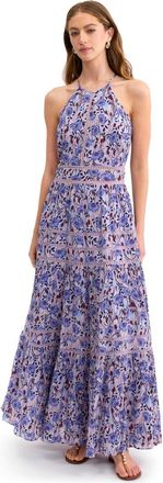 Rebecca Taylor Daphne Crinkle Dress in Iris Multi at Nordstrom, Size 10