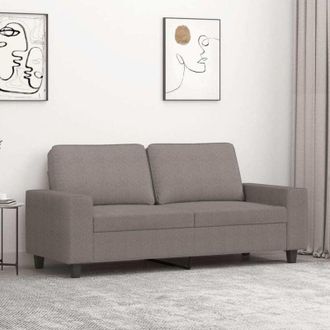 vidaXL vidaXL Divano a 2 Posti Tortora 140 cm in Tessuto