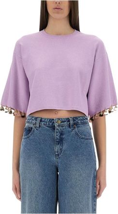 Paco Rabanne Top - female - Rabanne - T-Shirts - Purple - S - Tops