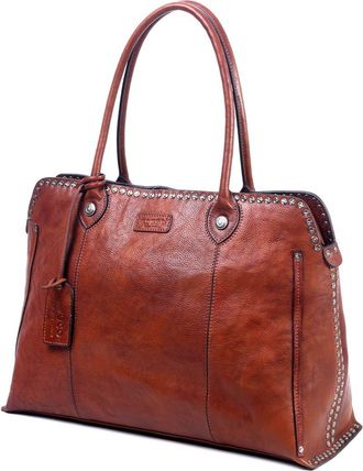 OLD TREND Soul Stud Leather Satchel Bag in Cognac at Nordstrom Rack
