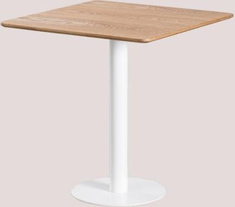 Sklum Mesa De Bar Cuadrada En Chapa De Fresno Frappe Sklum