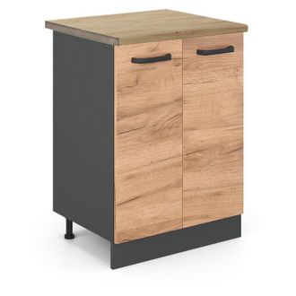 Vicco Mueble Bajo De Cocina R-line, Roble Dorado, 60 Cm, Et Roble