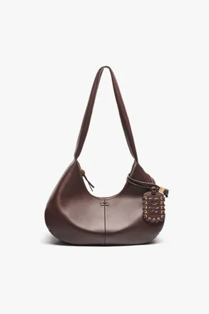Ganni Brown Medium Hobo Bag