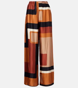 Faithfull The Brand Jensen printed satin palazzo pants