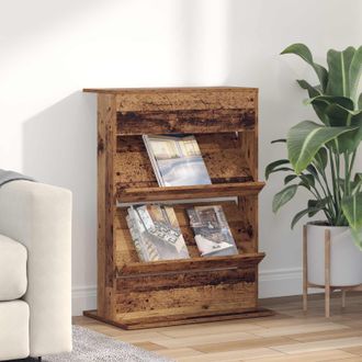 vidaXL Estante De Revistas Madera Vieja 70 X 41 X 96 Cm Vidaxl