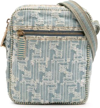 Fendi Borsa a tracolla in denim con motivo Zucca 2000-2010 - Blu