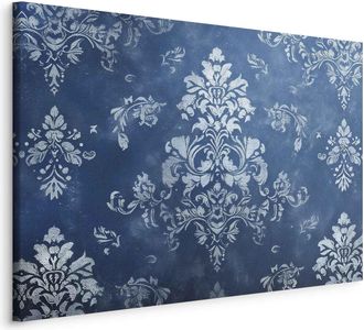 OEM Imagen - Motivo Decorativo De Adorno Retro En Tonos Azules Desgastados / Adorno Retro En Tonos Azules Desgastados