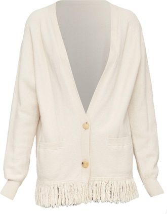 Dries Van Noten Wool Fringe Cardigan