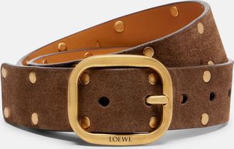 Loewe Studded suede belt