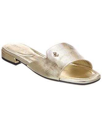 Jimmy Choo London Dina Lizard-Embossed Leather Sandal